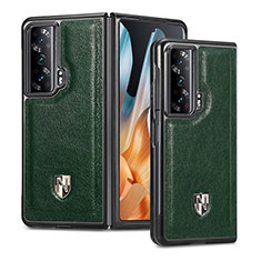 Luxus Leder Hülle Handyhülle und Kunststoff Schutzhülle Hartschalen Tasche S04D für Huawei Honor Magic Vs 5G Grün