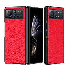 Luxus Leder Hülle Handyhülle und Kunststoff Schutzhülle Hartschalen Tasche S08 für Xiaomi Mix Fold 2 5G Rot