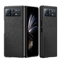 Luxus Leder Hülle Handyhülle und Kunststoff Schutzhülle Hartschalen Tasche S08 für Xiaomi Mix Fold 2 5G Schwarz