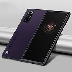 Luxus Leder Hülle Handyhülle und Kunststoff Schutzhülle Hartschalen Tasche S09 für Xiaomi Mix Fold 5G Violett