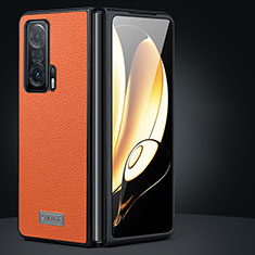 Luxus Leder Hülle Handyhülle und Kunststoff Schutzhülle Hartschalen Tasche SD1 für Huawei Honor Magic V 5G Orange