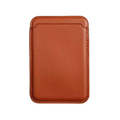 Luxus Leder Wallet Schutzhülle mit Mag-Safe Magnetic Magnetisch für Apple iPhone 12 Mini Braun