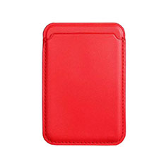 Luxus Leder Wallet Schutzhülle mit Mag-Safe Magnetic Magnetisch für Apple iPhone 12 Rot