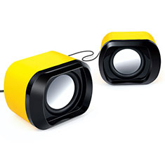 Mini Lautsprecher Stereo Speaker Gelb