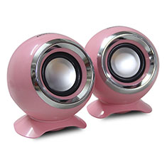 Mini Lautsprecher Stereo Speaker für Oppo A77s Rosa