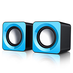 Mini Lautsprecher Stereo Speaker W04 für Samsung Galaxy M12 Blau