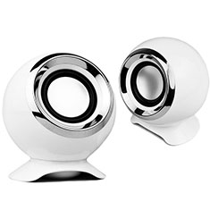 Mini Lautsprecher Stereo Speaker W05 für Oppo F19 Pro Weiß