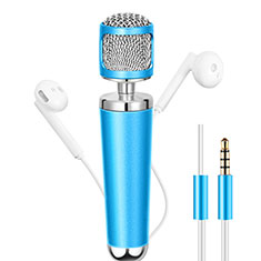 Mini-Stereo-Mikrofon Mic 3.5 mm Klinkenbuchse für Realme V50 5G Hellblau