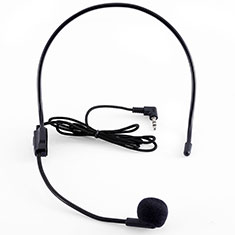 Mini-Stereo-Mikrofon Mic 3.5 mm Klinkenbuchse K03 für Handy Zubehoer Mini Lautsprecher Schwarz