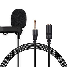 Mini-Stereo-Mikrofon Mic 3.5 mm Klinkenbuchse K06 für Sharp Aquos wish3 Schwarz