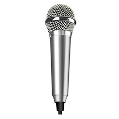 Mini-Stereo-Mikrofon Mic 3.5 mm Klinkenbuchse M04 für Asus Zenfone 7 ZS670KS Silber