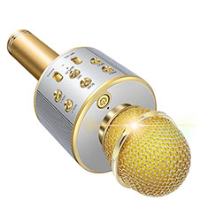 Mini-Stereo-Mikrofon Mic 3.5 mm Klinkenbuchse M06 für Handy Zubehoer Kfz Ladekabel Gold