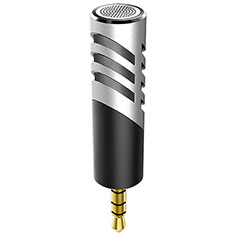 Mini-Stereo-Mikrofon Mic 3.5 mm Klinkenbuchse M09 für Handy Zubehoer Kfz Ladekabel Silber
