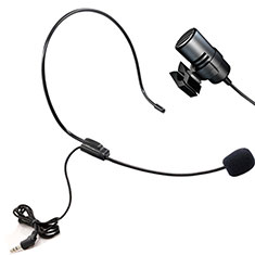 Mini-Stereo-Mikrofon Mic 3.5 mm Klinkenbuchse M11 für Handy Zubehoer Mini Lautsprecher Schwarz