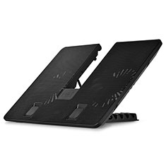 NoteBook Halter Halterung Kühler Cooler Kühlpad Lüfter Laptop Ständer 9 Zoll bis 16 Zoll Universal L01 für Huawei Honor MagicBook 14 Schwarz