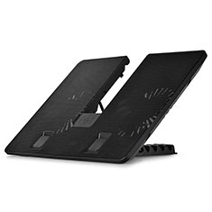 NoteBook Halter Halterung Kühler Cooler Kühlpad Lüfter Laptop Ständer 9 Zoll bis 16 Zoll Universal L01 für Huawei MateBook D14 (2020) Schwarz