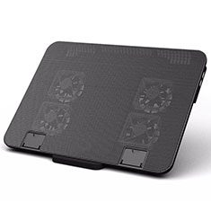 NoteBook Halter Halterung Kühler Cooler Kühlpad Lüfter Laptop Ständer 9 Zoll bis 16 Zoll Universal M21 für Apple MacBook Air 13.3 zoll (2018) Schwarz
