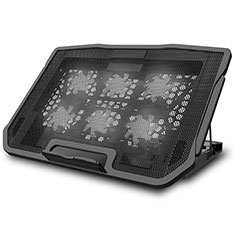 NoteBook Halter Halterung Kühler Cooler Kühlpad Lüfter Laptop Ständer 9 Zoll bis 17 Zoll Universal L03 für Huawei MateBook 13 (2020) Schwarz