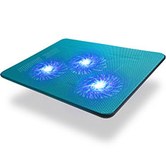 NoteBook Halter Halterung Kühler Cooler Kühlpad Lüfter Laptop Ständer 9 Zoll bis 17 Zoll Universal L04 für Apple MacBook Air 13.3 zoll (2018) Blau