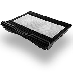 NoteBook Halter Halterung Kühler Cooler Kühlpad Lüfter Laptop Ständer 9 Zoll bis 17 Zoll Universal L05 für Apple MacBook Air 13.3 zoll (2018) Schwarz