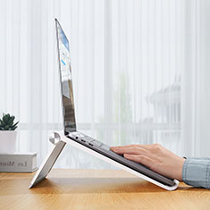 NoteBook Halter Halterung Laptop Ständer Universal K11 für Samsung Galaxy Book S 13.3 SM-W767 Silber