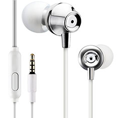 Ohrhörer Stereo Sport Kopfhörer In Ear Headset H21 für Oppo Reno5 Lite Silber