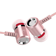 Ohrhörer Stereo Sport Kopfhörer In Ear Headset H25 für Oppo F19 Pro Rosa