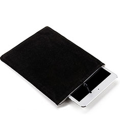 Samt Handy Tasche Schutz Hülle für Samsung Galaxy Tab S7 Plus 5G 12.4 SM-T976 Schwarz