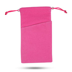 Samtbeutel Säckchen Samt Handy Tasche Universal für Accessoires Telephone Casques Ecouteurs Pink