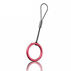 Schlüsselband Schlüsselbänder Schlüsselanhänger mit Fingerring R02 für Wiko Power U10 Rot