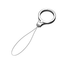 Schlüsselband Schlüsselbänder Schlüsselanhänger mit Fingerring R05 Silber