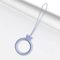 Schlüsselband Schlüsselbänder Schlüsselanhänger mit Fingerring R07 für Huawei Wim Lite 4G Violett
