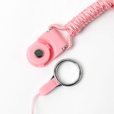 Schlüsselband Schlüsselbänder Umhängeband Lanyard für Handy Zubehoer Geldboerse Ledertaschen Rosa