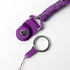 Schlüsselband Schlüsselbänder Umhängeband Lanyard für Samsung Galaxy J7 SM-J700f Violett