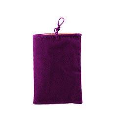 Schmuckbeutel Schwarz Samtbeutel Samtsäckchen Universal für Vivo iQOO U3 5G Violett