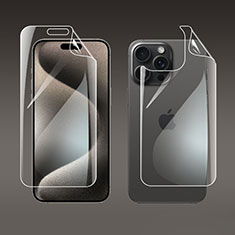 Schutzfolie Displayschutzfolie Panzerfolie Flexibilität Weich Skins zum Aufkleben Full Coverage A01 für Apple iPhone 15 Pro Klar