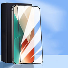 Schutzfolie Displayschutzfolie Panzerfolie Gehärtetes Glas Glasfolie Skins zum Aufkleben Panzerglas für Xiaomi Redmi Note 13 Pro 5G Schwarz