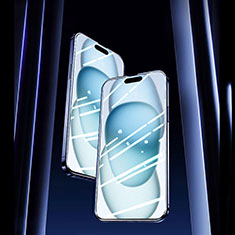 Schutzfolie Displayschutzfolie Panzerfolie Gehärtetes Glas Glasfolie Skins zum Aufkleben Panzerglas P06 für Apple iPhone 15 Pro Max Klar