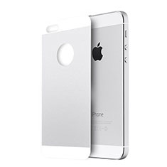 Schutzfolie Displayschutzfolie Panzerfolie Skins zum Aufkleben Gehärtetes Glas Glasfolie Rückseite für Apple iPhone 5S Silber