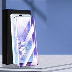 Schutzfolie Full Coverage Displayschutzfolie Panzerfolie Gehärtetes Glas Glasfolie Anti Blue Ray Skins zum Aufkleben Panzerglas F02 für Huawei Honor 80 Pro 5G Schwarz