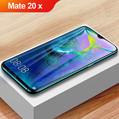 Schutzfolie Full Coverage Displayschutzfolie Panzerfolie Gehärtetes Glas Glasfolie Anti Blue Ray Skins zum Aufkleben Panzerglas F02 für Huawei Mate 20 X Schwarz