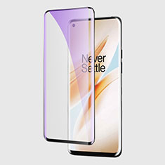 Schutzfolie Full Coverage Displayschutzfolie Panzerfolie Gehärtetes Glas Glasfolie Anti Blue Ray Skins zum Aufkleben Panzerglas F02 für OnePlus 8 Pro Schwarz