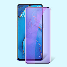 Schutzfolie Full Coverage Displayschutzfolie Panzerfolie Gehärtetes Glas Glasfolie Anti Blue Ray Skins zum Aufkleben Panzerglas F02 für Oppo Reno3 Schwarz