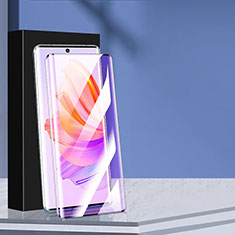 Schutzfolie Full Coverage Displayschutzfolie Panzerfolie Gehärtetes Glas Glasfolie Anti Blue Ray Skins zum Aufkleben Panzerglas F03 für Huawei Honor 70 Pro 5G Schwarz