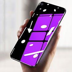 Schutzfolie Full Coverage Displayschutzfolie Panzerfolie Gehärtetes Glas Glasfolie Anti Blue Ray Skins zum Aufkleben Panzerglas F03 für Oppo Reno6 Pro+ Plus 5G Schwarz