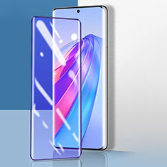 Schutzfolie Full Coverage Displayschutzfolie Panzerfolie Gehärtetes Glas Glasfolie Anti Blue Ray Skins zum Aufkleben Panzerglas F04 für Huawei Honor 60 Pro 5G Schwarz