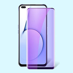 Schutzfolie Full Coverage Displayschutzfolie Panzerfolie Gehärtetes Glas Glasfolie Anti Blue Ray Skins zum Aufkleben Panzerglas für Realme X50t 5G Schwarz