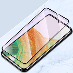 Schutzfolie Full Coverage Displayschutzfolie Panzerfolie Gehärtetes Glas Glasfolie Anti Blue Ray Skins zum Aufkleben Panzerglas für Samsung Galaxy A12 Nacho Schwarz