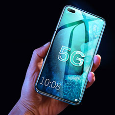 Schutzfolie Full Coverage Displayschutzfolie Panzerfolie Gehärtetes Glas Glasfolie Skins zum Aufkleben Panzerglas F02 für Huawei Nova 6 5G Schwarz