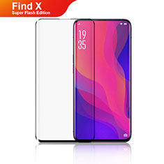 Schutzfolie Full Coverage Displayschutzfolie Panzerfolie Gehärtetes Glas Glasfolie Skins zum Aufkleben Panzerglas F02 für Oppo Find X Super Flash Edition Schwarz